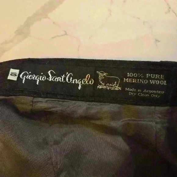 Giorgio Sant'Angelo Womens 100% Merino Wool Trouser Pants Dark Gray Size 10 - Picture 7 of 10